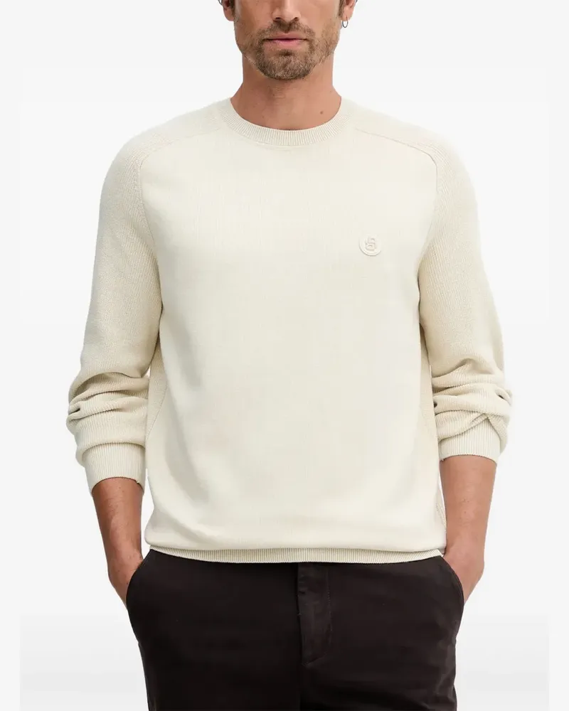 HUGO BOSS Pullover mit Logo-Patch - Nude Nude