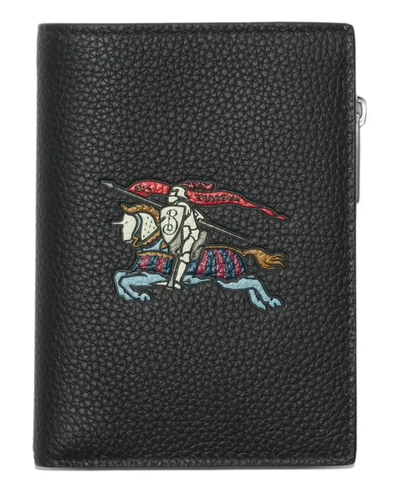 Burberry Equestrian Knight Portemonnaie mit Reißverschluss - Schwarz Schwarz