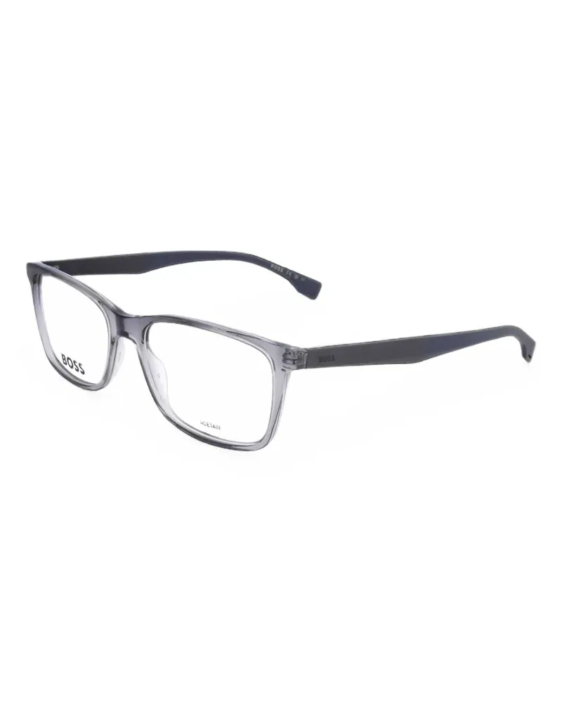 HUGO BOSS Brille mit eckigem Gestell - Grau Grau