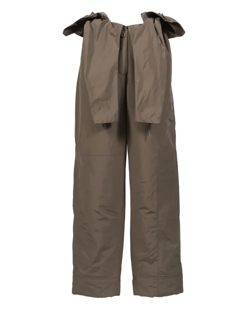 OPEN YY Geraffte Hose - Braun Braun