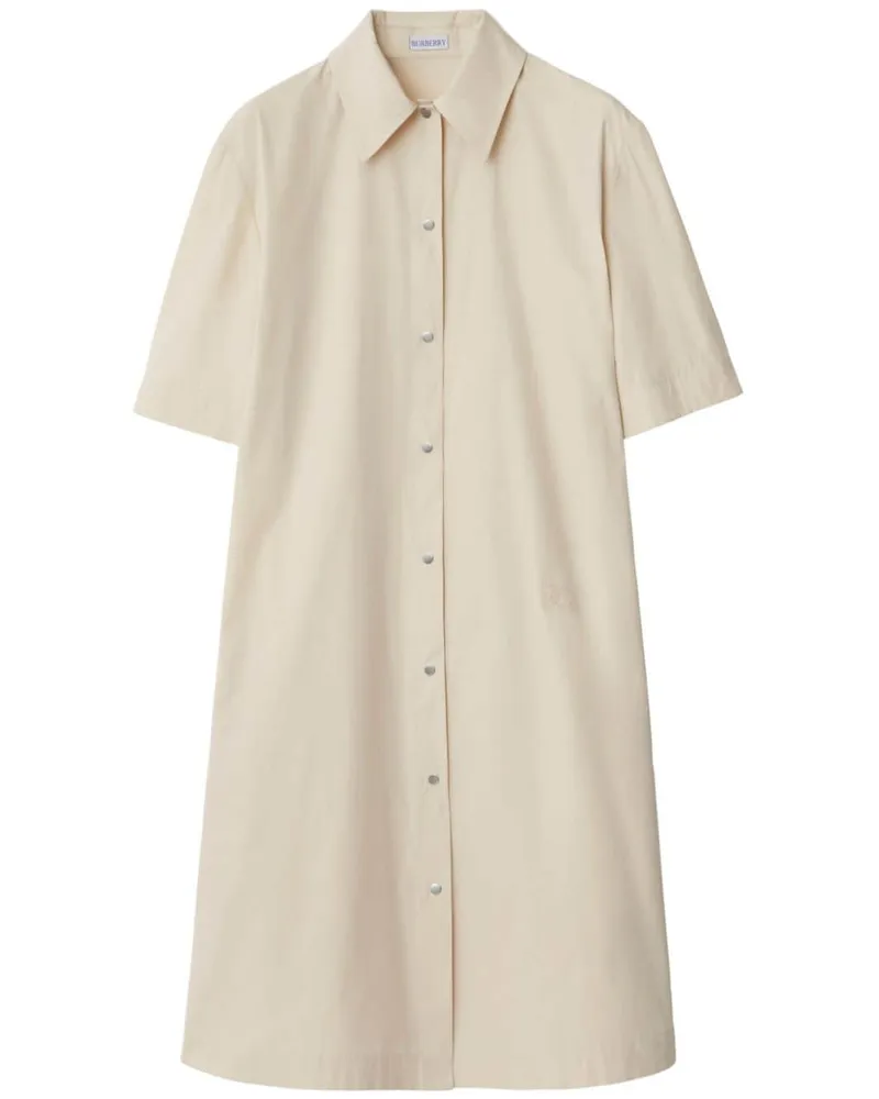 Burberry Hemdkleid mit kurzen Ärmeln - Nude Nude
