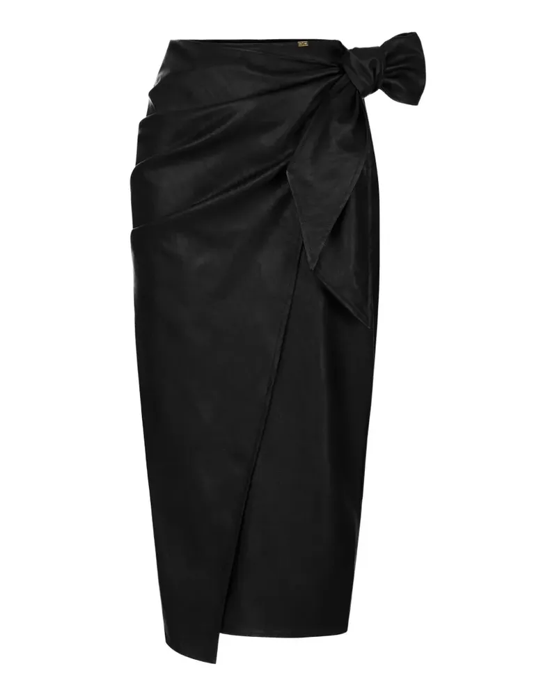 Elisabetta Franchi skirt with sash belt - Schwarz Schwarz