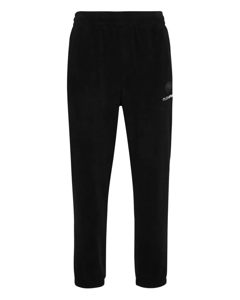 Philipp Plein Fleece-Jogginghose mit Logo-Stickerei - Schwarz Schwarz