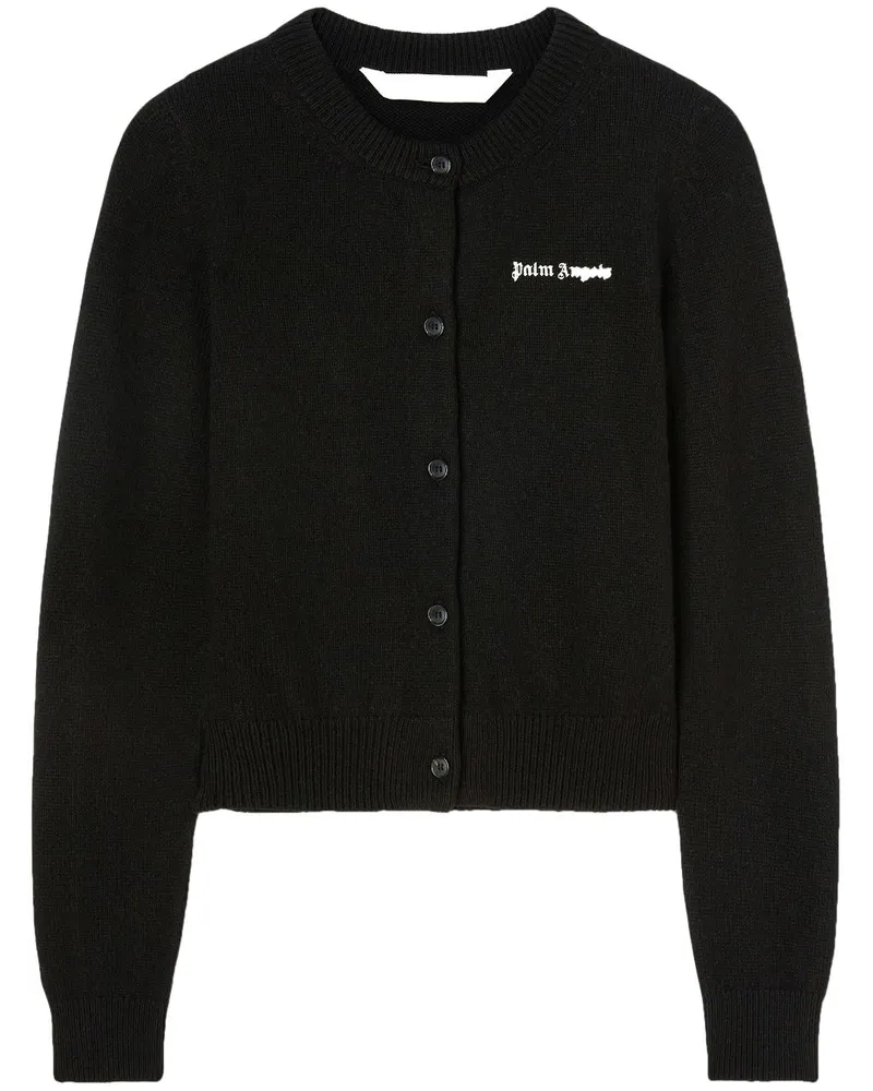 Palm Angels Cardigan mit Logo - Schwarz Schwarz