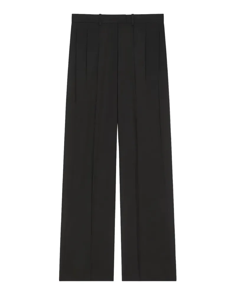 Givenchy Hose mit doppelter Falte aus Wolle und Mohär - Schwarz Schwarz