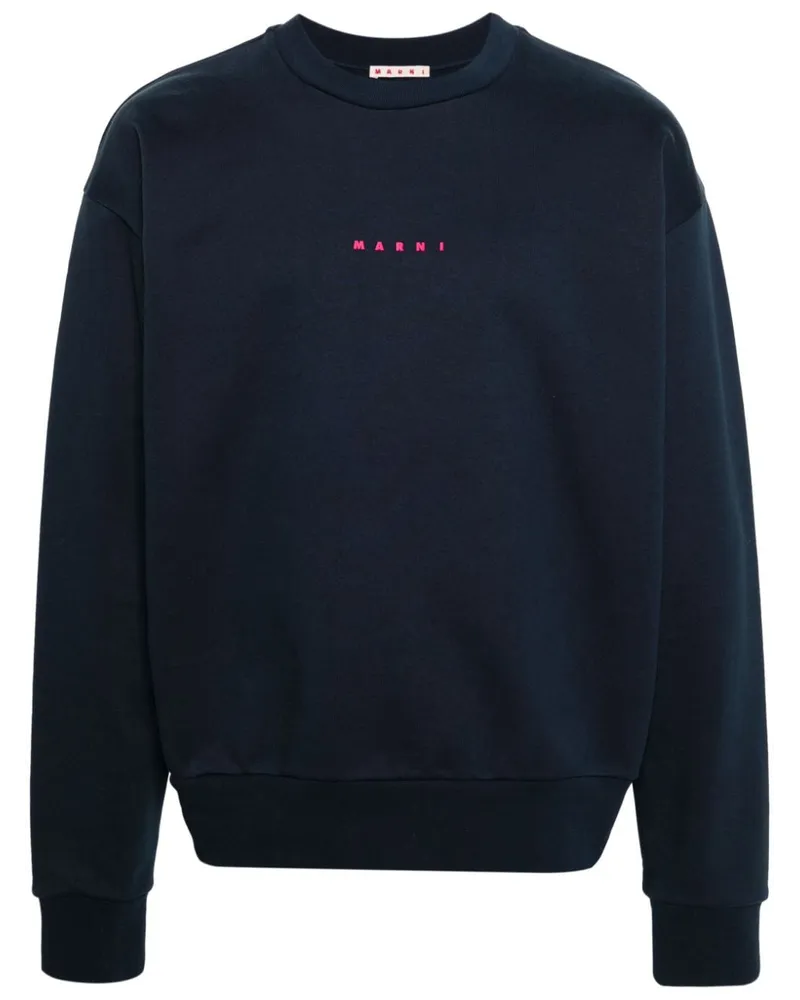 Marni Sweatshirt mit Logo-Print Blau