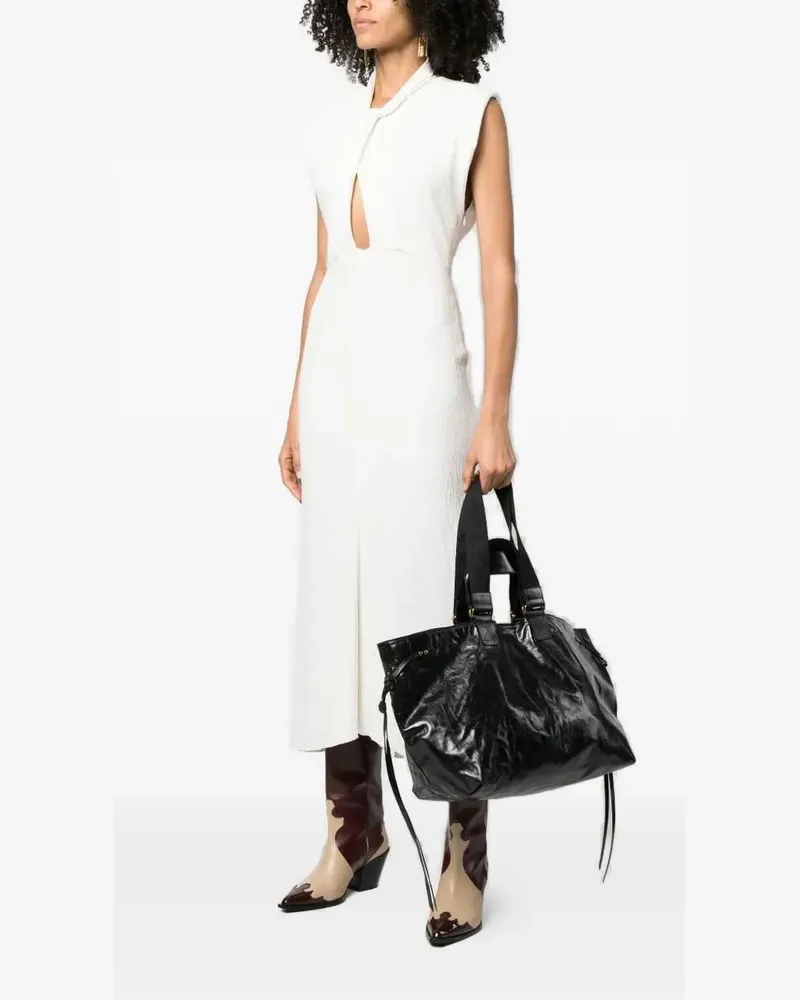Isabel Marant large Wardy wrinkled-effect tote bag - Schwarz Schwarz