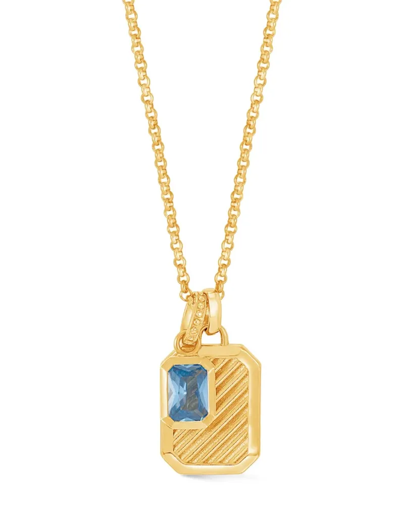 Dower & Hall Halskette mit achteckigem Topas-Anhänger - Gold Gold