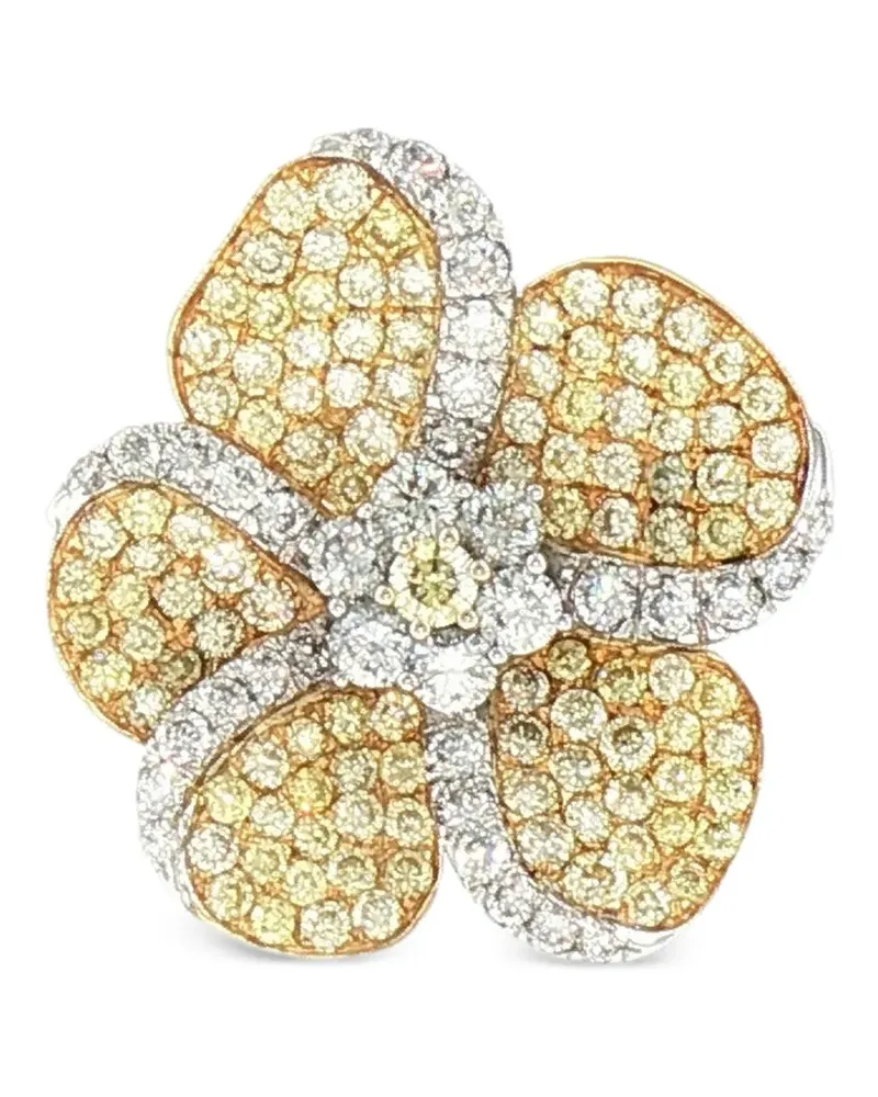 HYT Jewelry diamond flower ring - Gold Gold