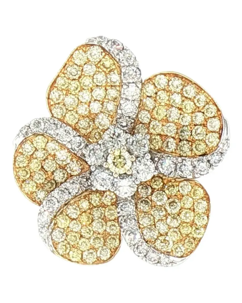 HYT Jewelry diamond flower ring - Gold Gold