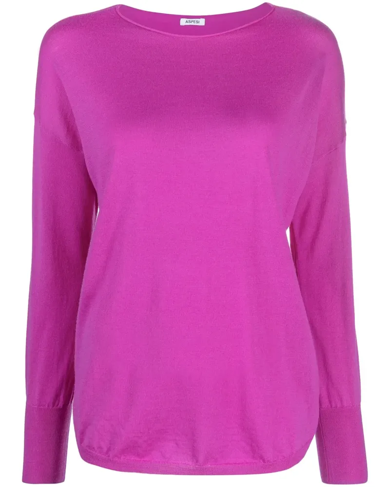 ASPESI Fein gestrickter Pullover - Violett Violett