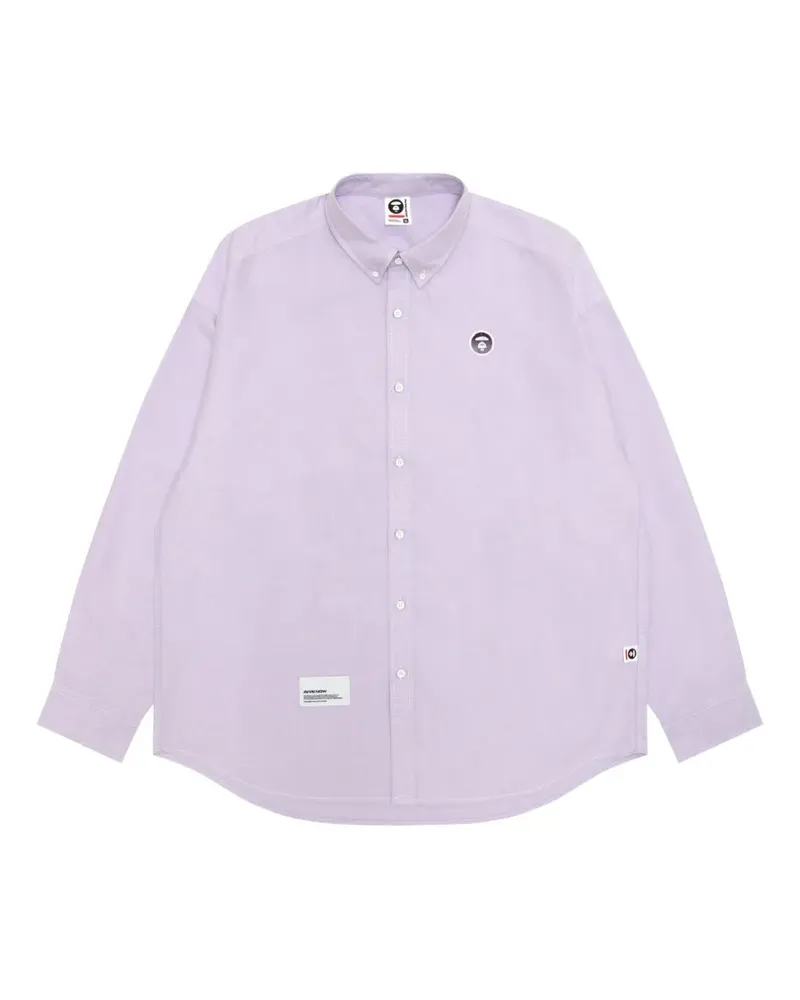 BAPE Hemd mit Moonface-Patch - Violett Violett