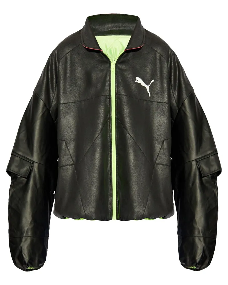 Puma x A$AP Rocky wendbare Lederjacke - Schwarz Schwarz