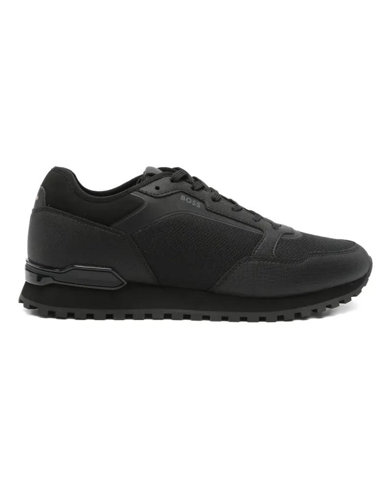 HUGO BOSS panelled lace-up sneakers - Schwarz Schwarz