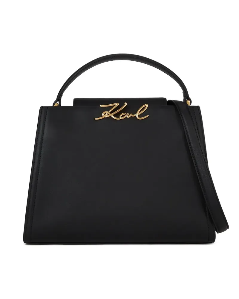 Karl Lagerfeld Mittelgroße K/Signatur Tasche - Schwarz Schwarz