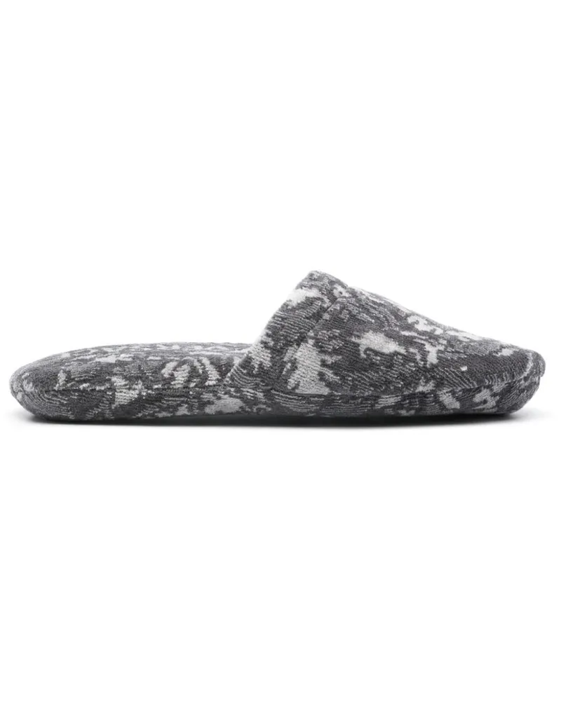 Versace Slipper mit Jacquard - Grau Grau