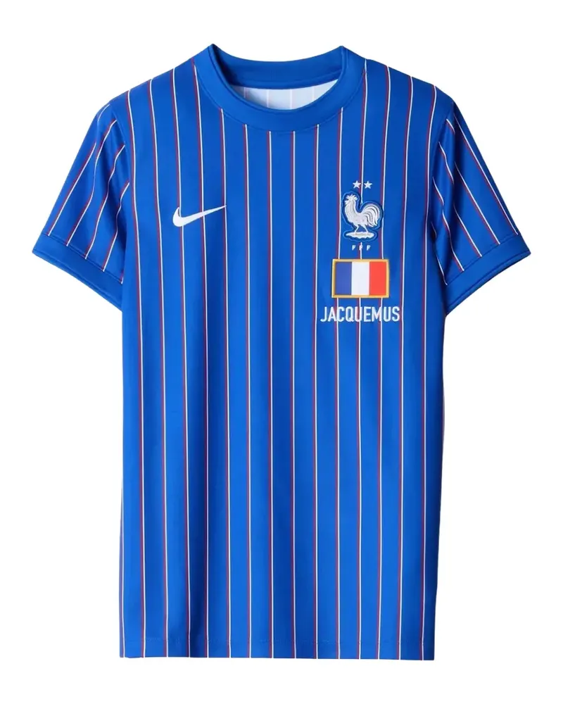 Nike x France x Jacquemus T-Shirt mit Nadelstreifen - Blau Blau