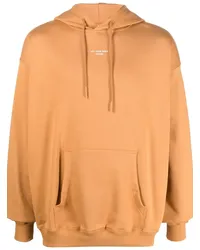 Drôle de Monsieur Hoodie mit Logo-Print Braun