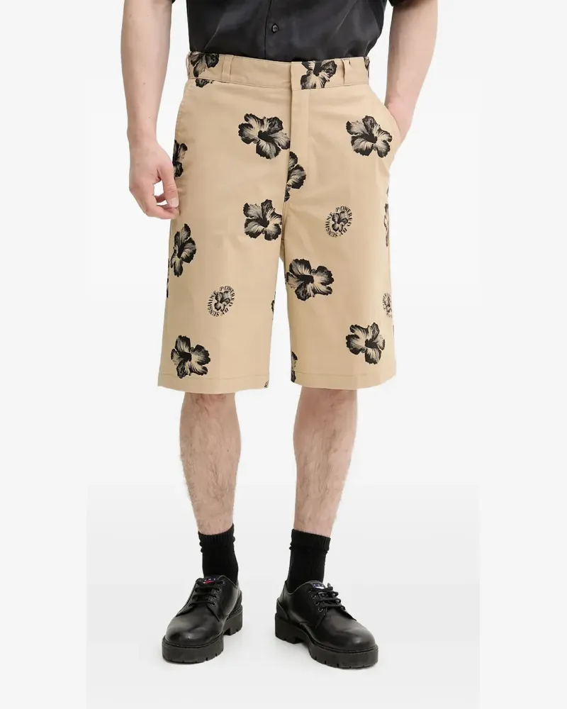 HUGO BOSS Shorts mit Blumen-Print - Nude Nude