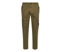 Cargohose mit Logo-Patch - Grün