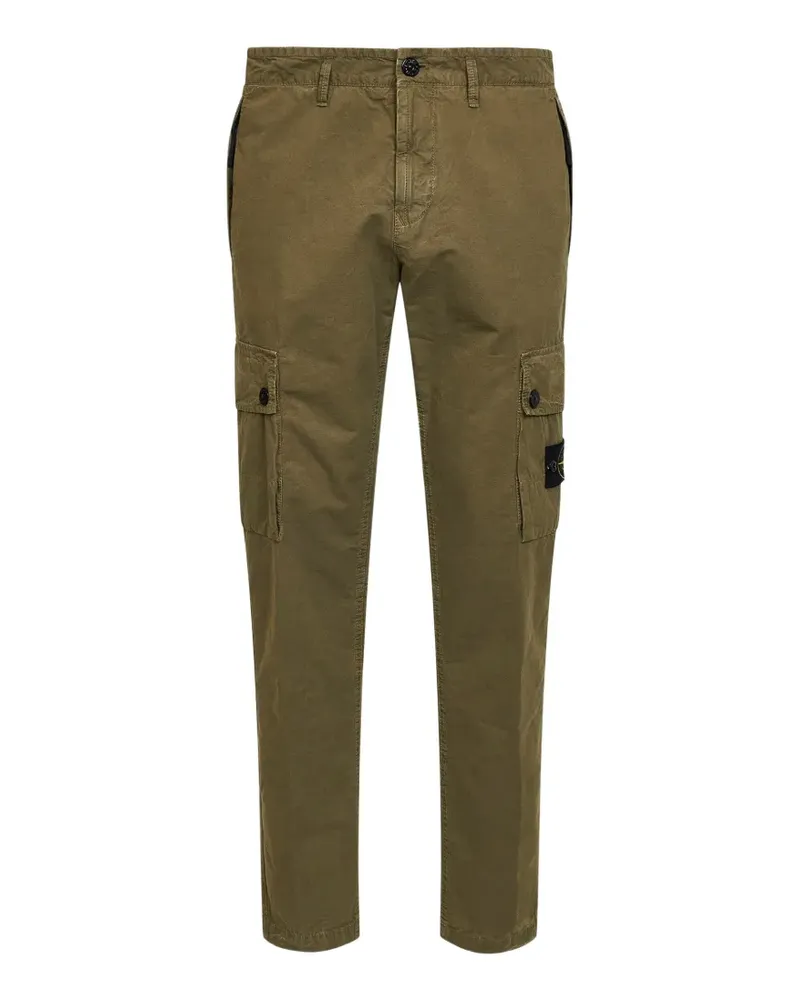 Stone Island logo-patch cargo trousers - Grün Grün