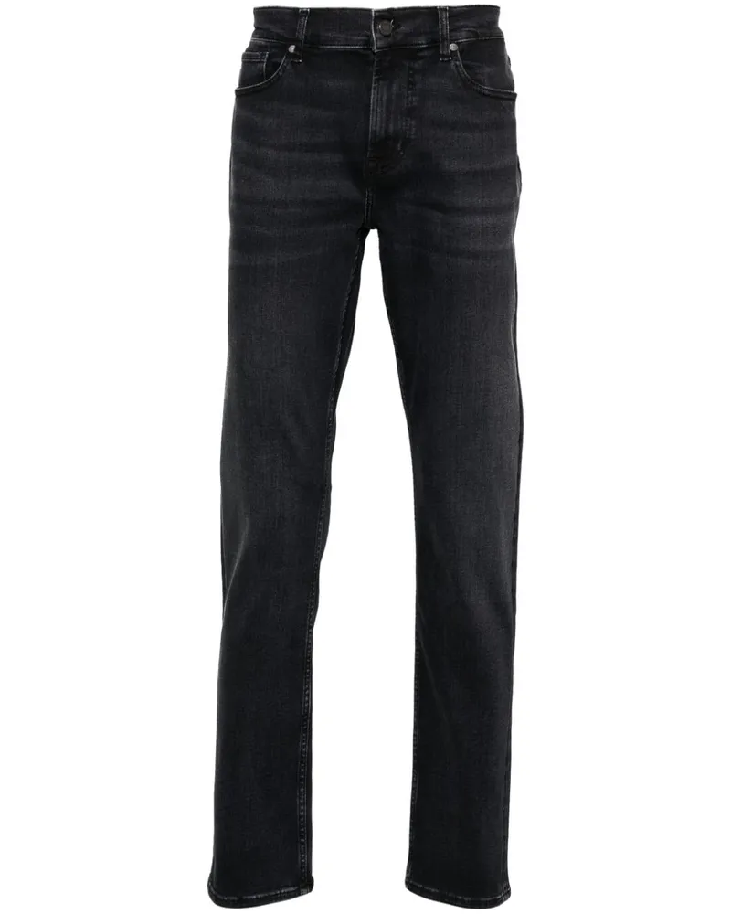7 for all mankind Halbhohe Slimmy Luxe Performance Slim-Fit-Jeans - Grau Grau
