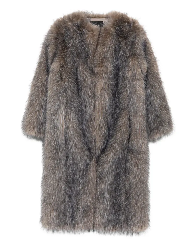 Maje long-sleeved faux-fur coat - Grau Grau