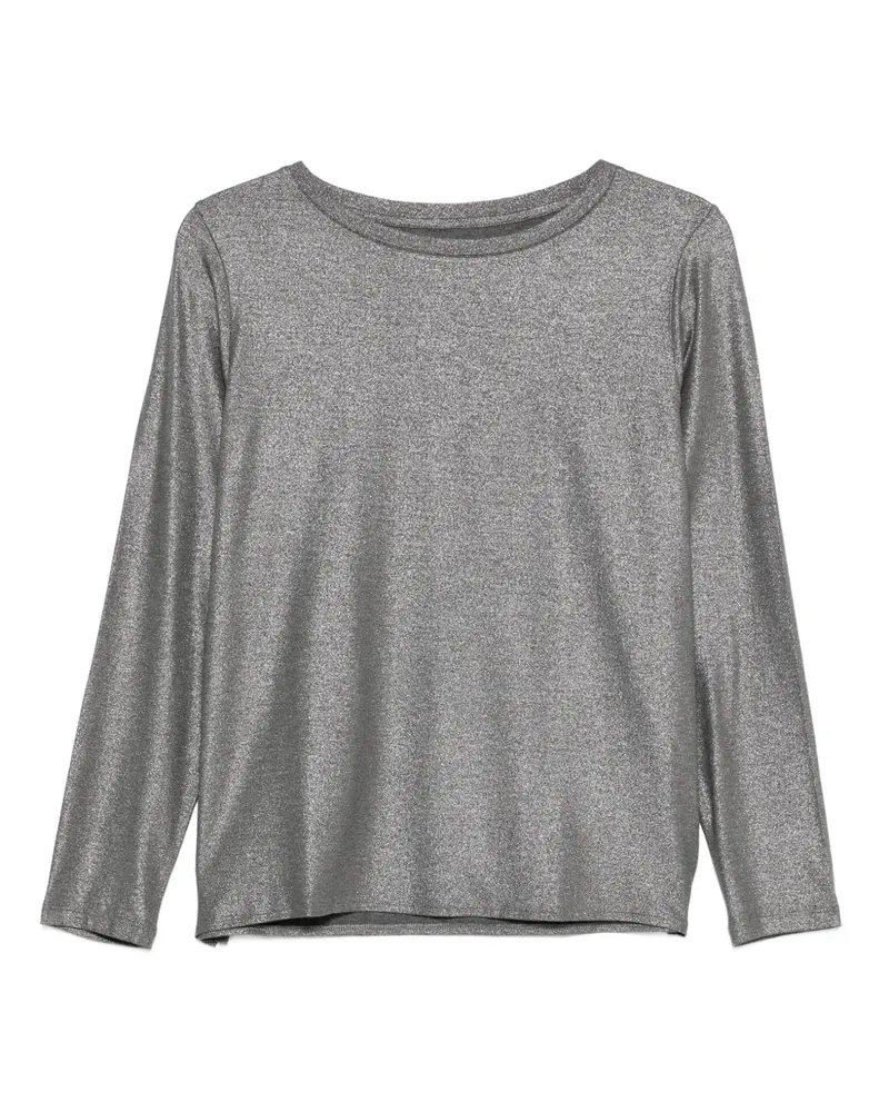 Majestic T-Shirt mit U-Boot-Ausschnitt - Grau Grau