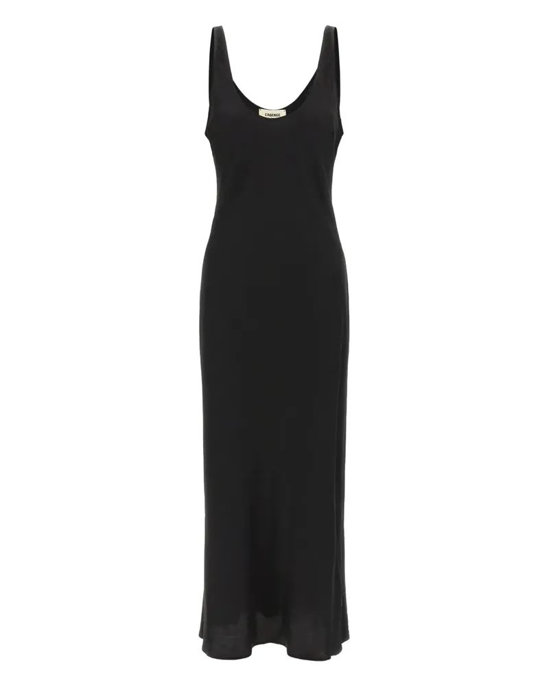 L'Agence Akiya midi dress - Schwarz Schwarz