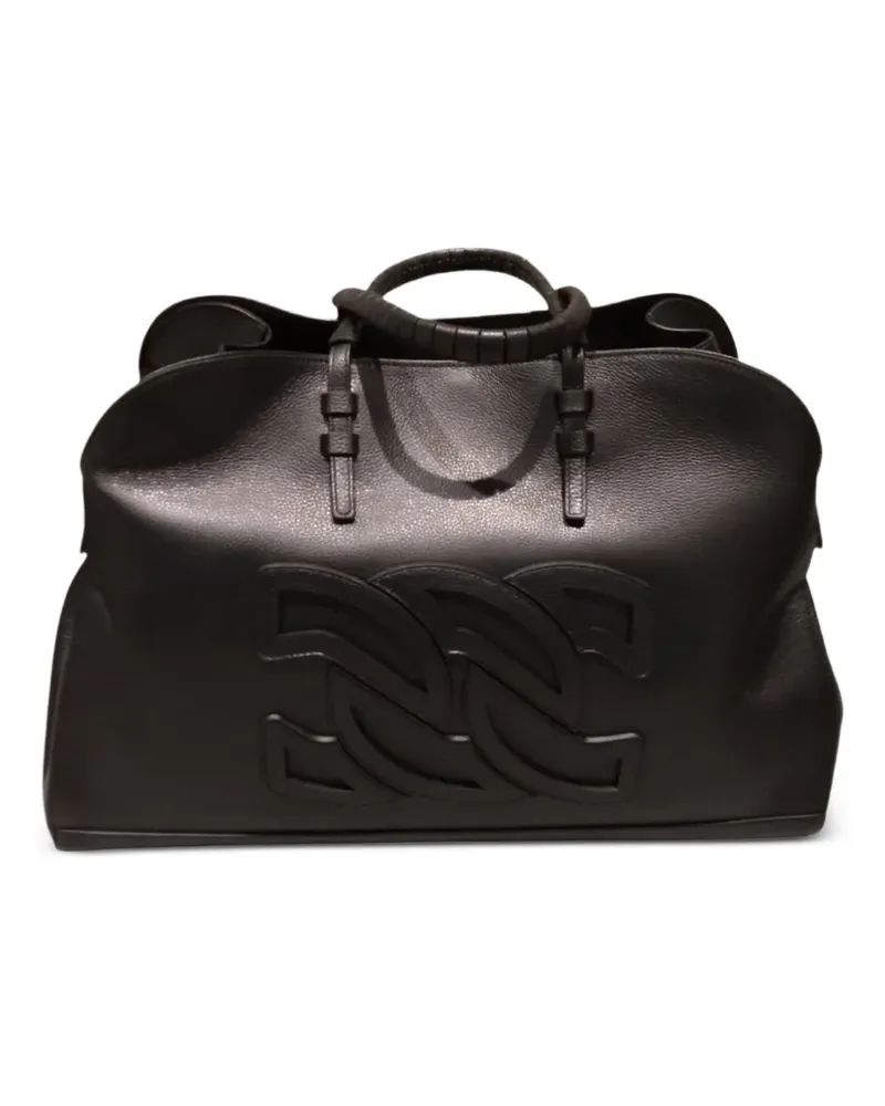 Casadei Park Avenue logo tote bag - Schwarz Schwarz