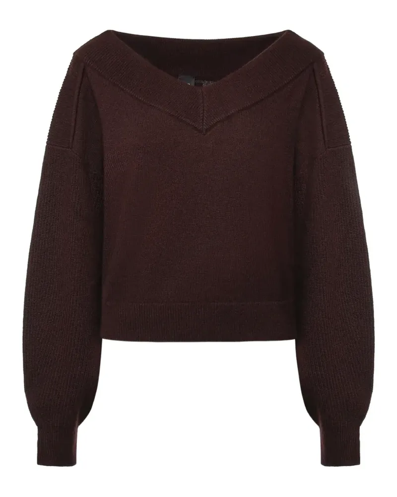 Pinko Cropped-Pullover aus Wolle - Braun Braun