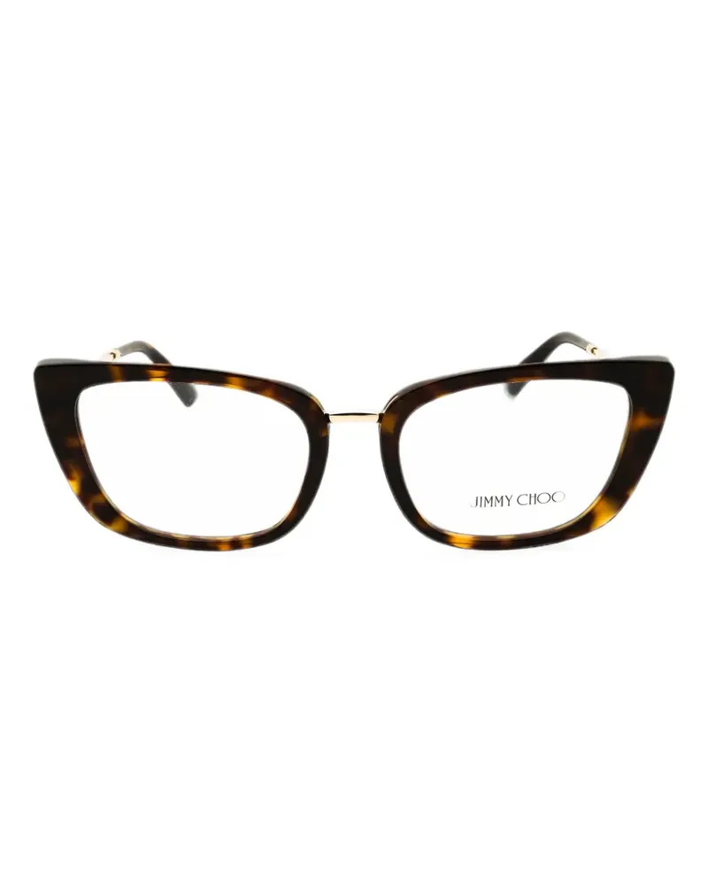 Jimmy Choo Cat-Eye-Brille in Schildpattoptik - Braun Braun