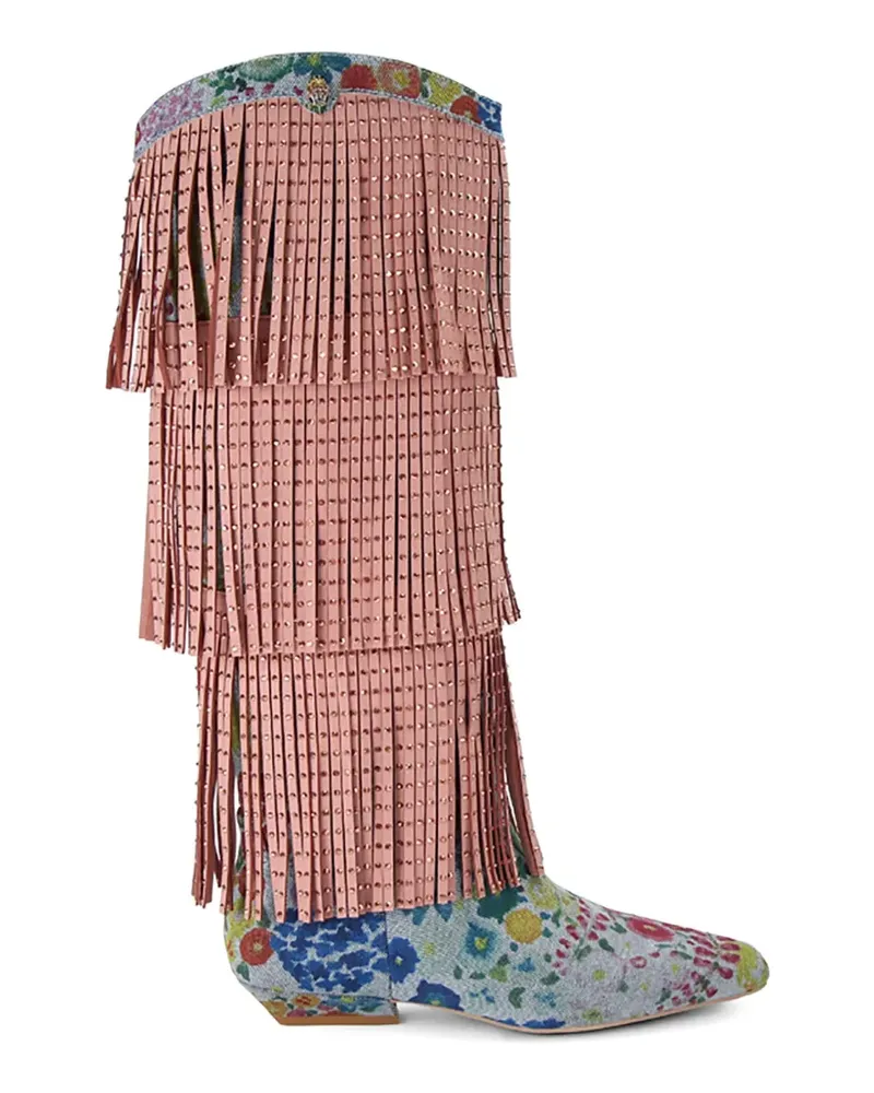 Kurt Geiger Western Fringe Stiefel - Rosa Rosa