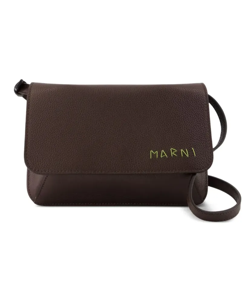 Marni Umhängetasche mit Logo-Stickerei - Braun Braun