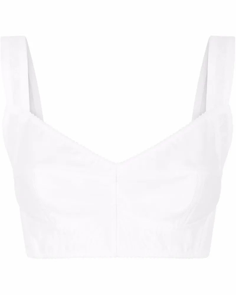 Dolce & Gabbana Cropped-Top im Corsage-Stil - Weiß Weiß