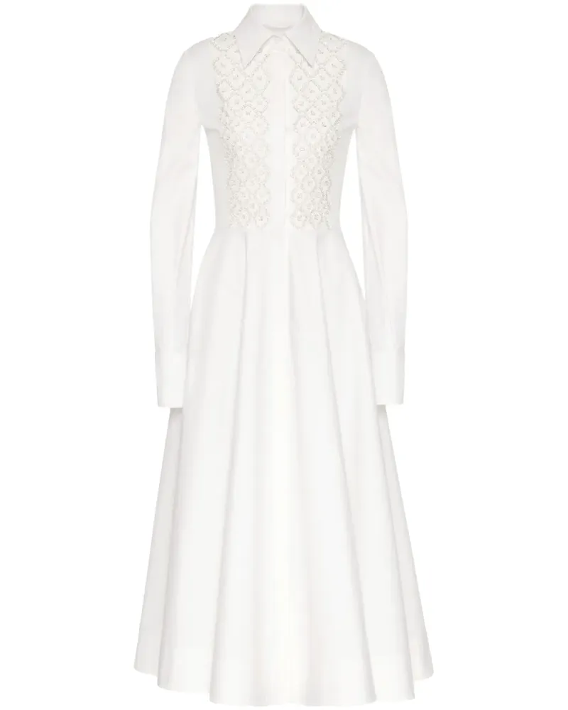 Valentino Garavani Compact Hemdkleid mit Stickerei - Weiß Weiß