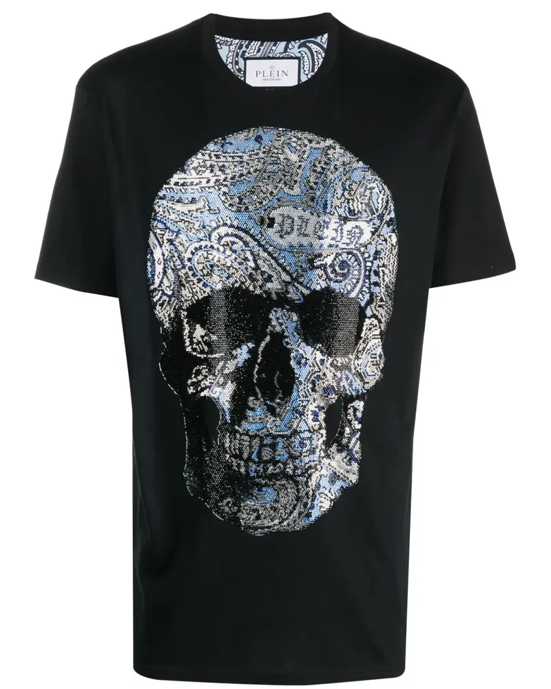 Philipp Plein T-Shirt mit Paisley-Print - Schwarz Schwarz