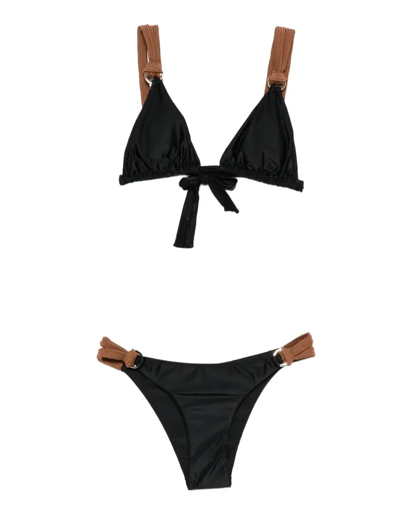 Lenny Niemeyer ring-detail triangle bikini - Schwarz Schwarz
