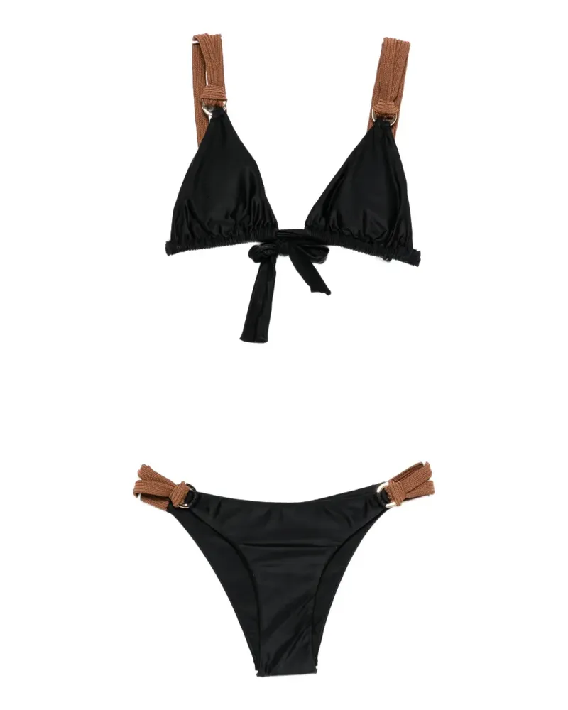 Lenny Niemeyer ring-detail triangle bikini - Schwarz Schwarz