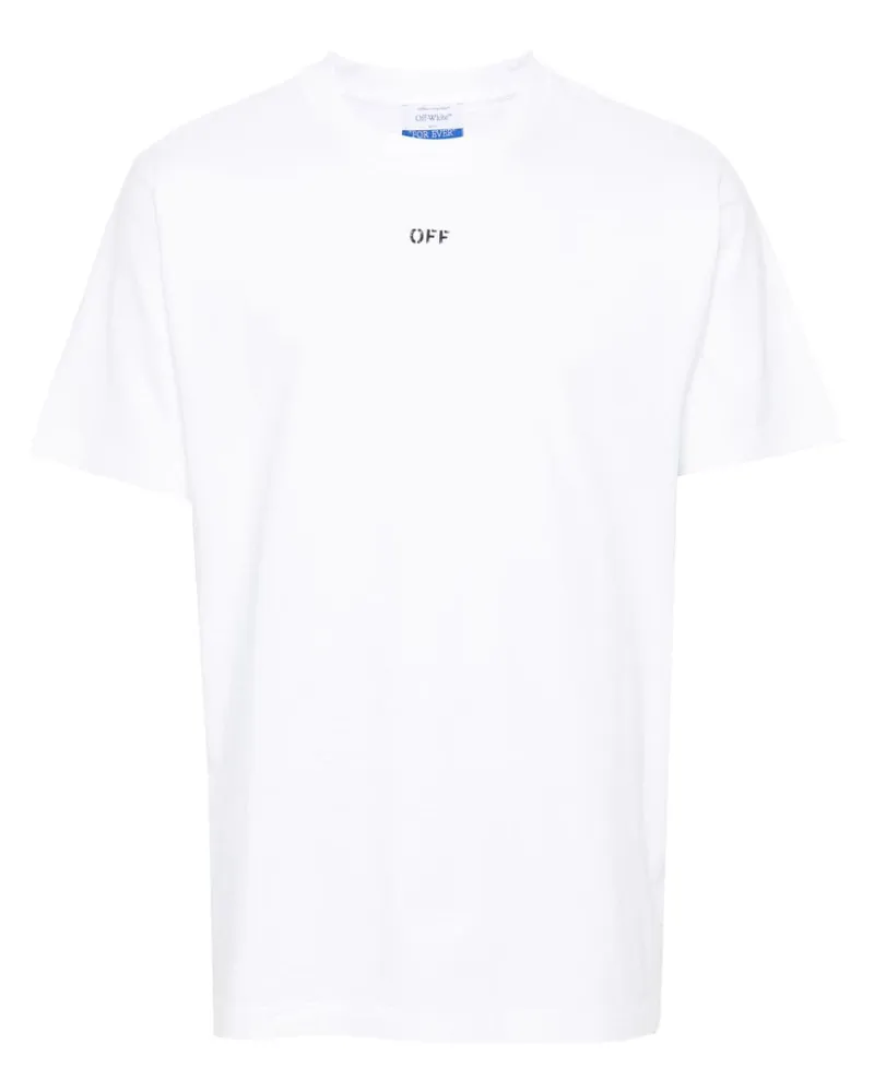 OFF-WHITE T-Shirt mit Logo-Print - Weiß Weiß