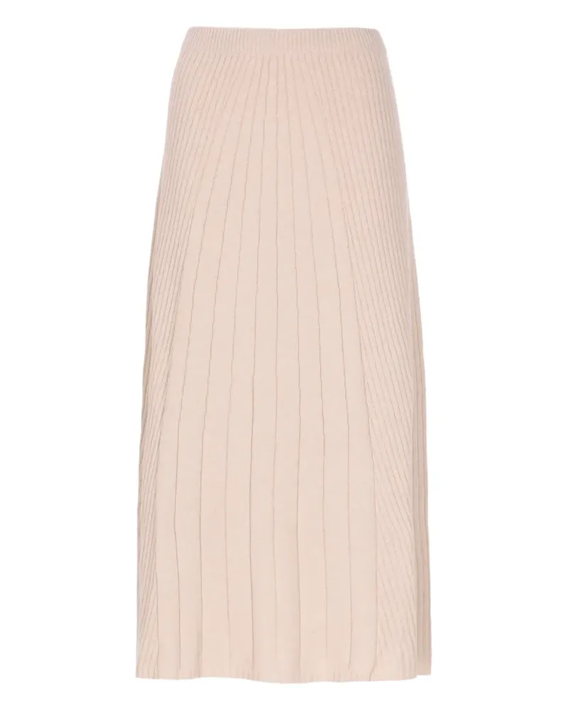 D.EXTERIOR Gerippter Midirock - Nude Nude