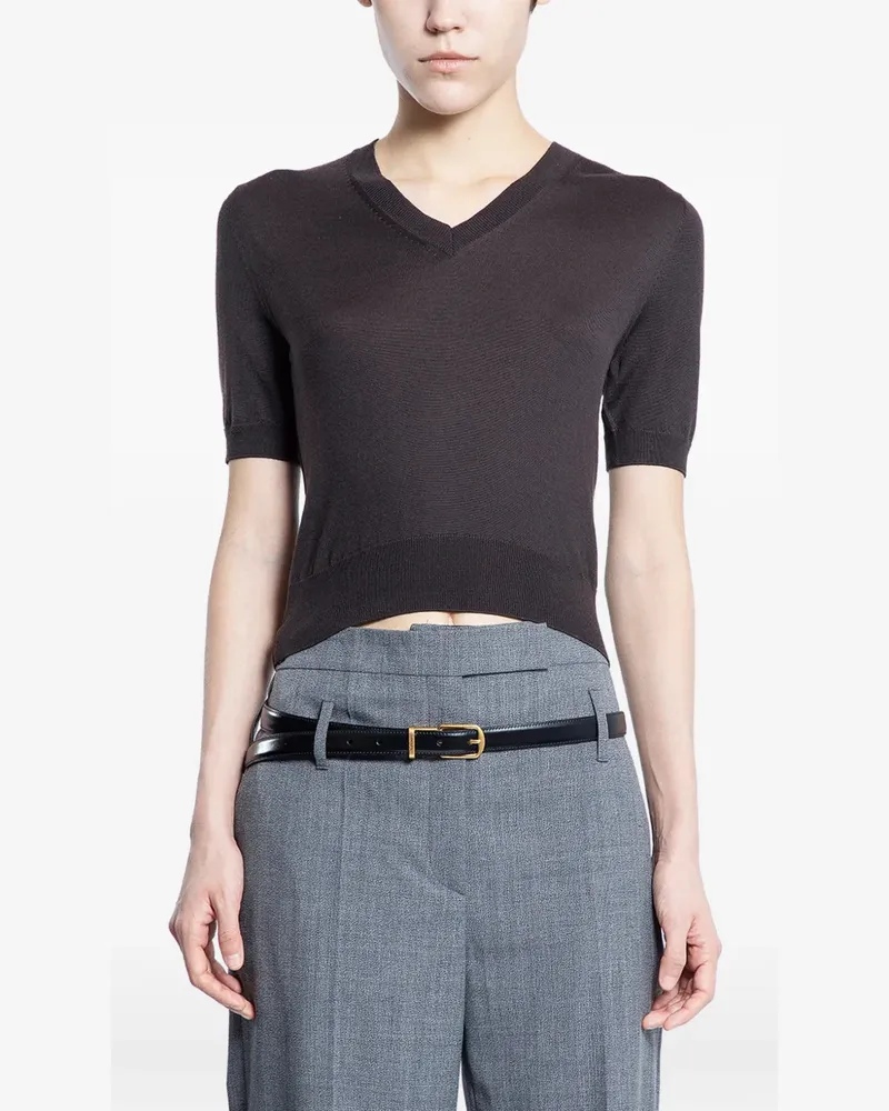 Prada V-neck short-sleeved sweater - Braun Braun