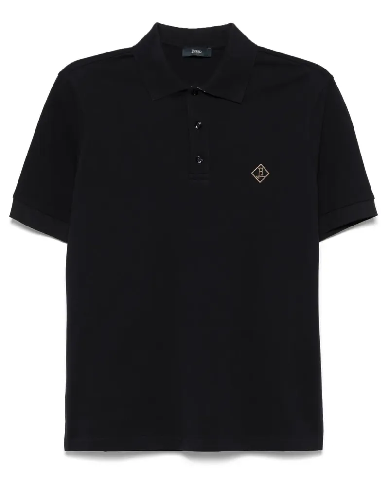 Herno Poloshirt mit Logo-Stickerei - Blau Blau