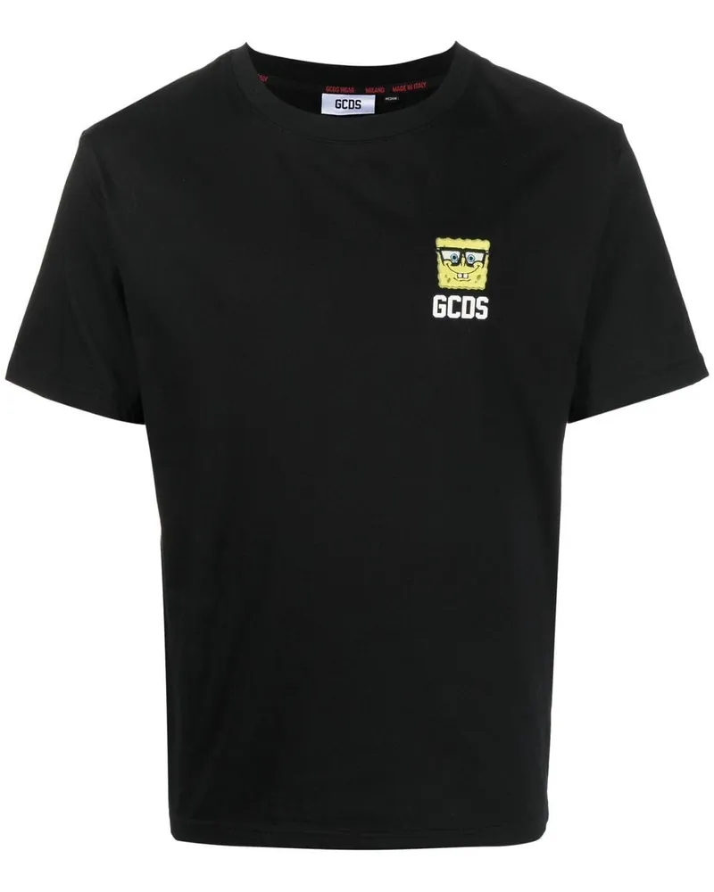 GCDS T-Shirt mit Spongebob-Motiv - Schwarz Schwarz