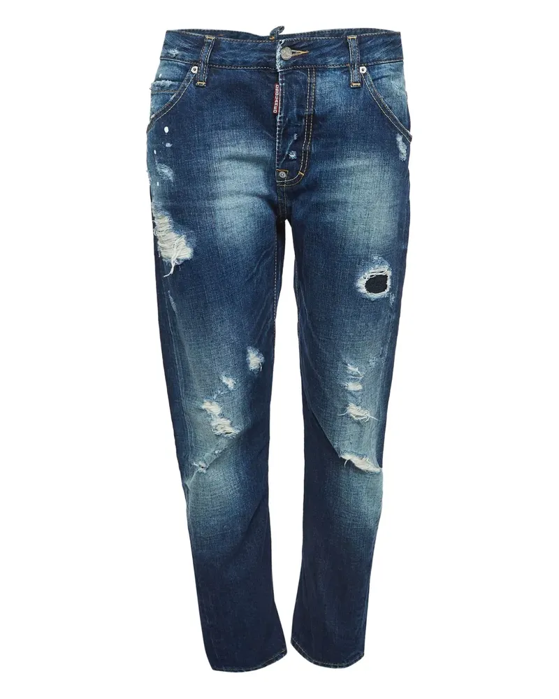Dsquared2 Gerade Jeans im Distressed-Look - Blau Blau