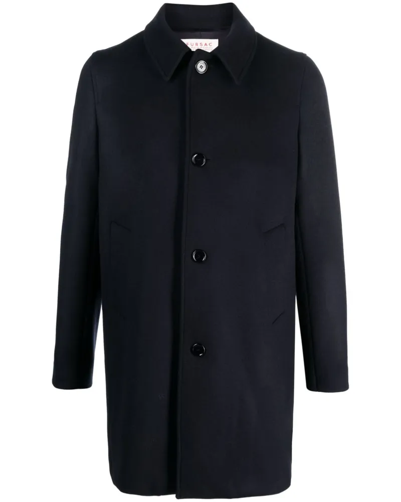 FURSAC Trenchcoat mit klassischem Kragen - Blau Blau
