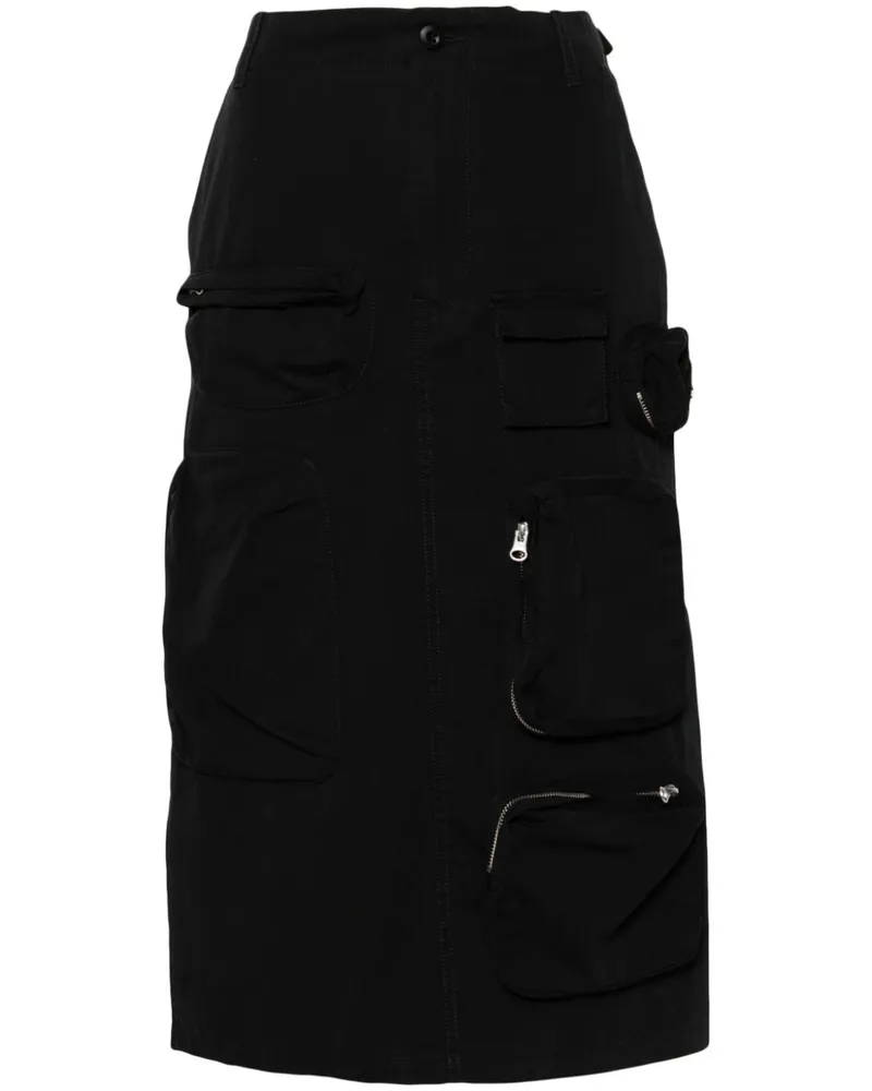Maison Margiela Rock mit aufgesticktem Logo - Schwarz Schwarz