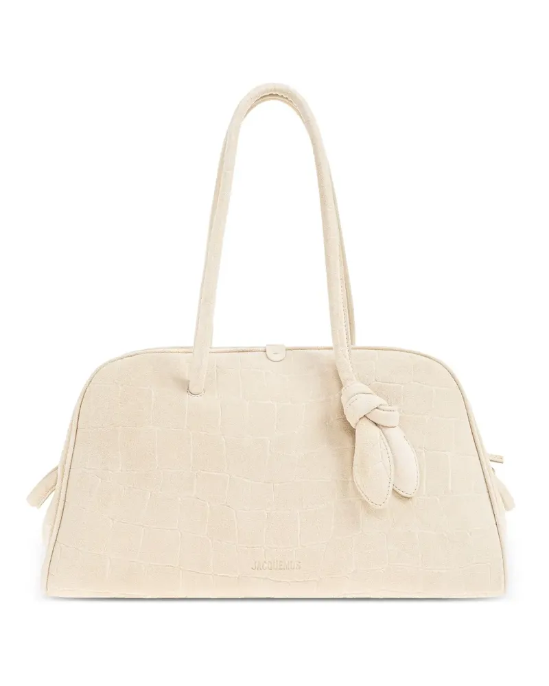 Jacquemus The Turismo leather top-handle tote bag - Nude Nude