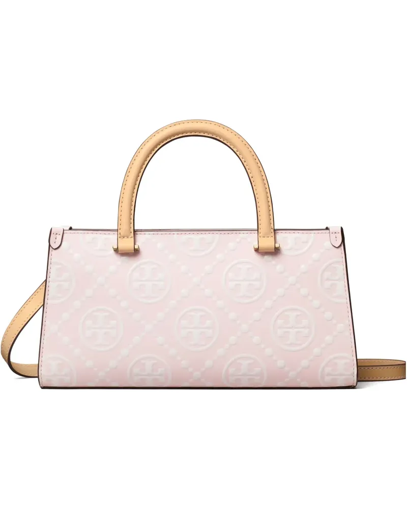 Tory Burch E/W Tote Bag mit T-Monogram-Prägung - Rosa Rosa