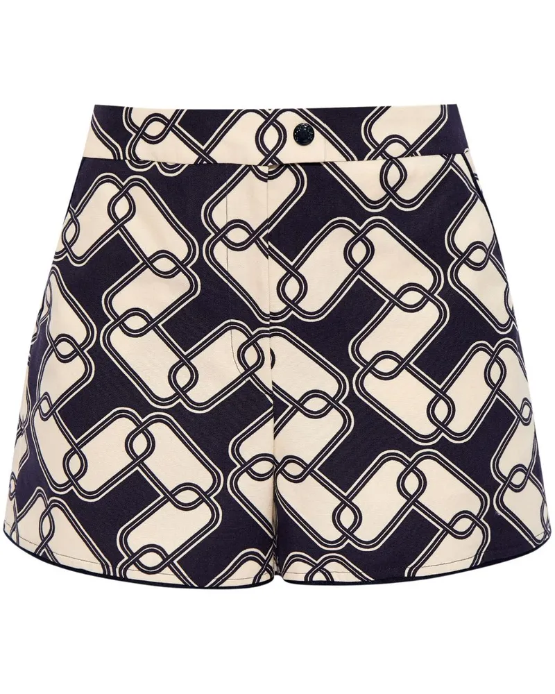 Moncler Shorts mit abstraktem Print - Blau Blau